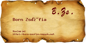 Born Zsófia névjegykártya
