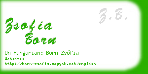 zsofia born business card