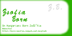 zsofia born business card